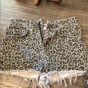 ASOS cheetah high waisted shorts